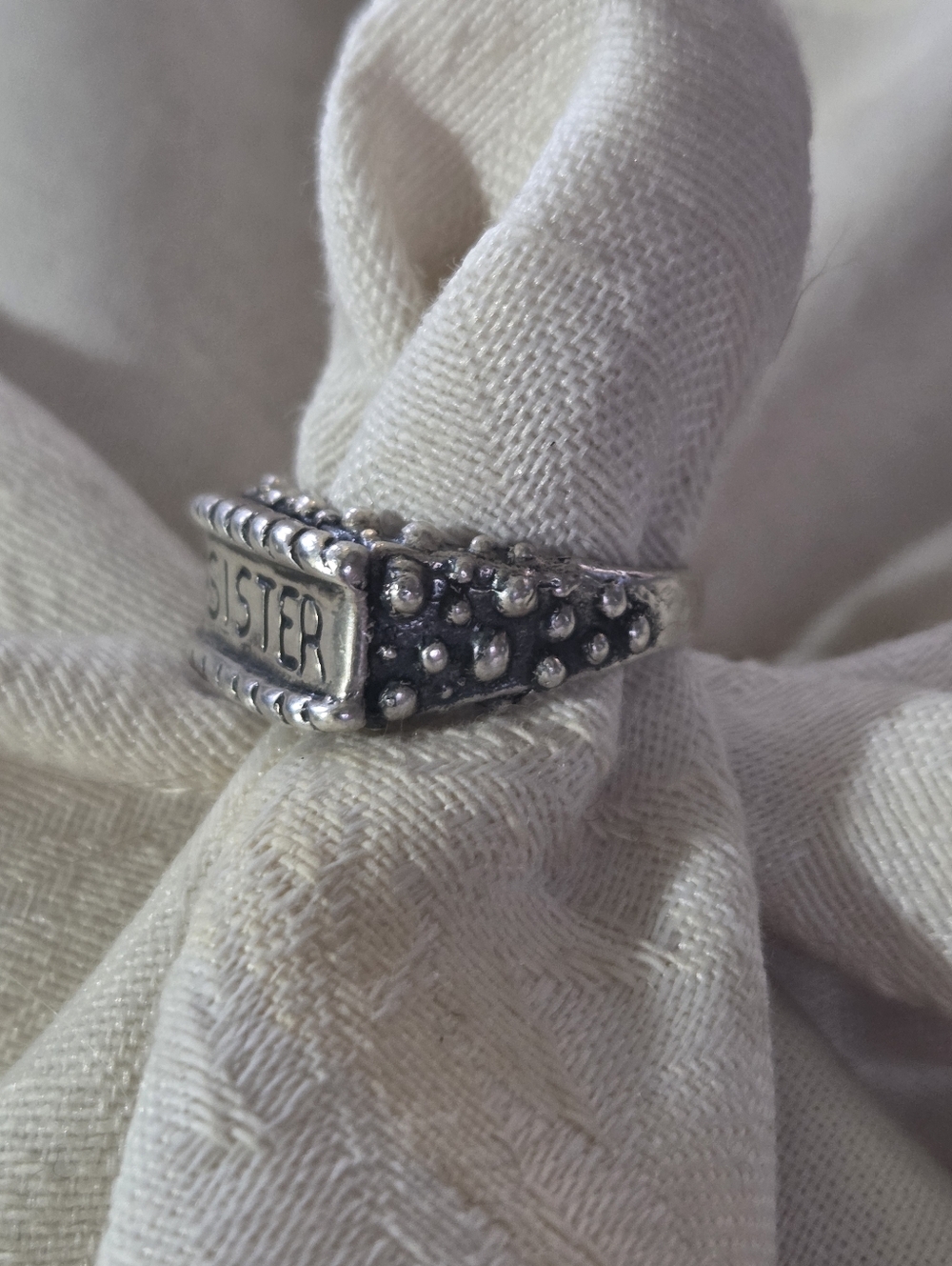 Dian Malouf SISTER Sterling Silver Ring, Size 8 - Picture 8 of 15